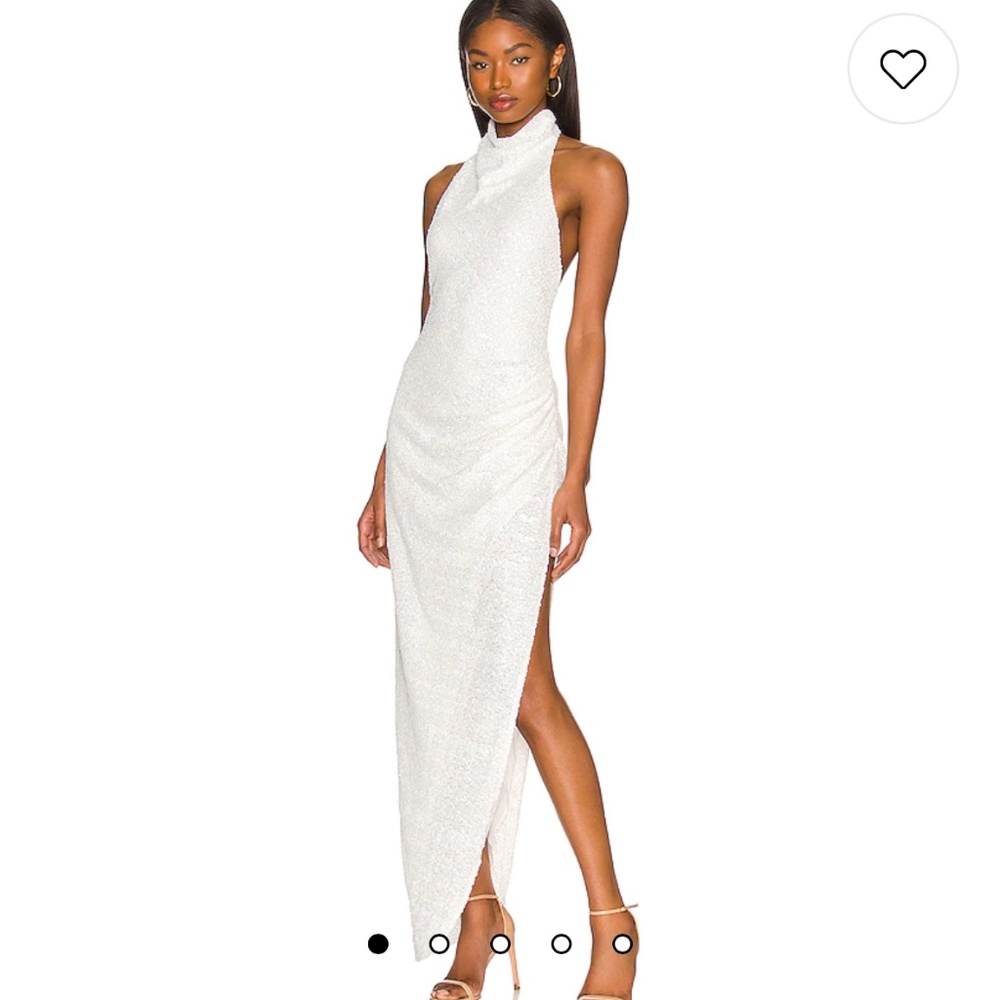 Amanda Uprichard, x REVOLVE Samba Gown in White Sequin XS